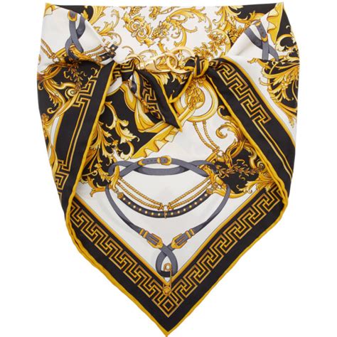 versace bandana t shirt|Versace silk scarf women.